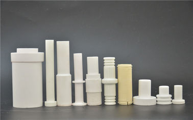 Tahan Panas Tahan Aluminium Oxide Ceramic Tube Refractory Untuk Industri