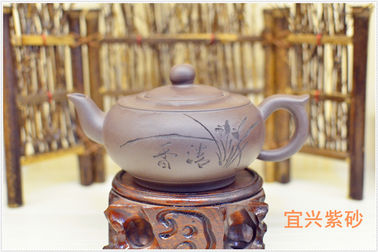 Yixing Zisha Purple Clay Teapot , Authentic Yixing Teapot Set Volume 250ML